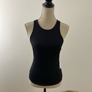NWT Athleta Signature Rib Y Back Tank Top Black Size Small
